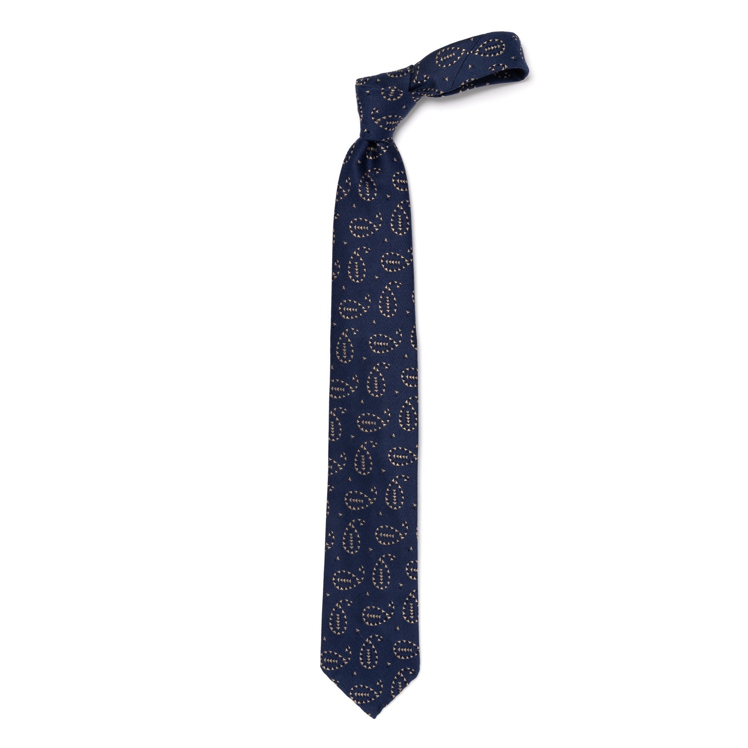 CA Archivio Storico: Tie "Reni Grafico" made of Silk & Cotton - hand-rolled